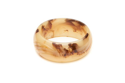 Wide Chocolate Crème Fakelite Bangle