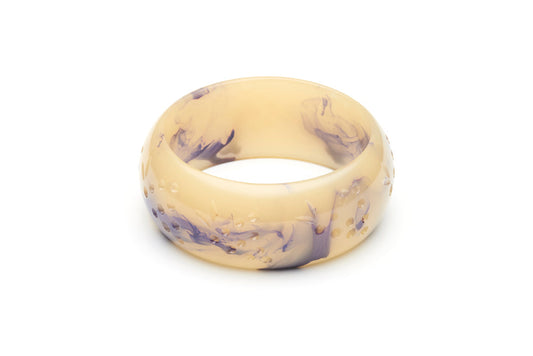 Wide Grape Crème Fakelite Bangle