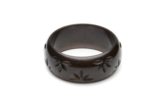 Wide Golden Night Fakelite Bangle