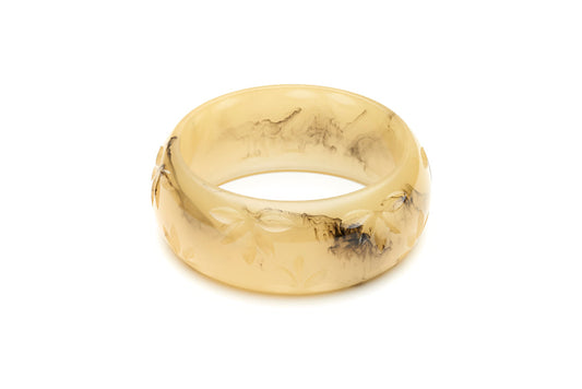 Wide Night Crème Fakelite Bangle