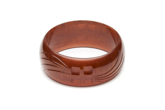 Wide Golden Chocolate Fakelite Duchess Bangle