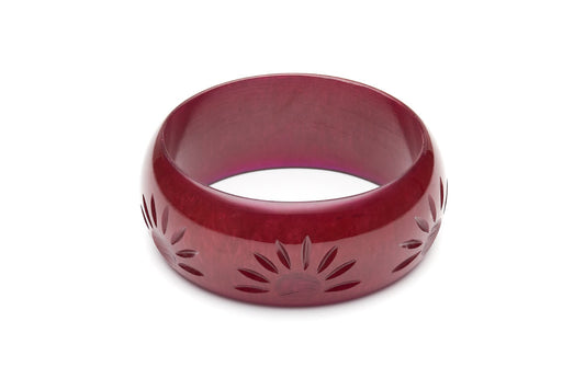 Wide Golden Burgundy Fakelite Duchess Bangle