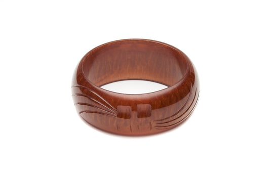 Wide Golden Chocolate Fakelite Bangle