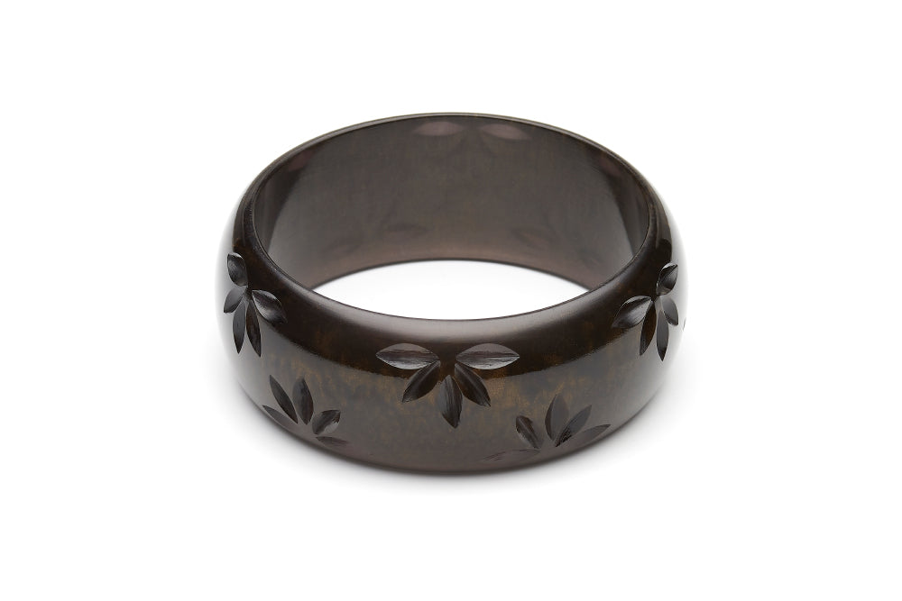 Wide Golden Night Fakelite Duchess Bangle