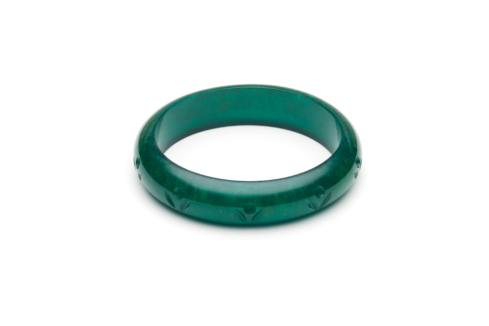 Midi Golden Moss Fakelite Bangle