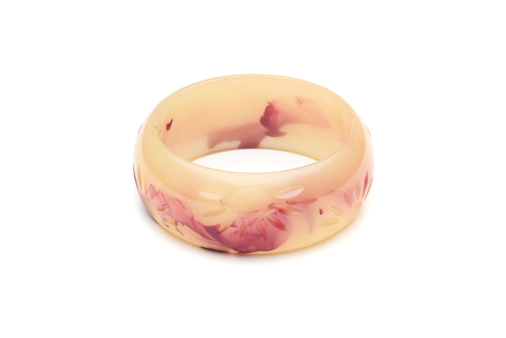 Wide Burgundy Crème Fakelite Bangle