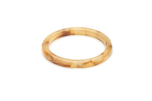 Narrow Chocolate Crème Fakelite Bangle