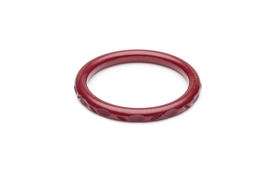 Narrow Golden Burgundy Fakelite Bangle