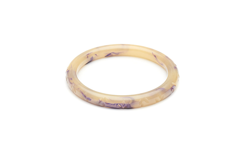 Narrow Grape Crème Fakelite Bangle