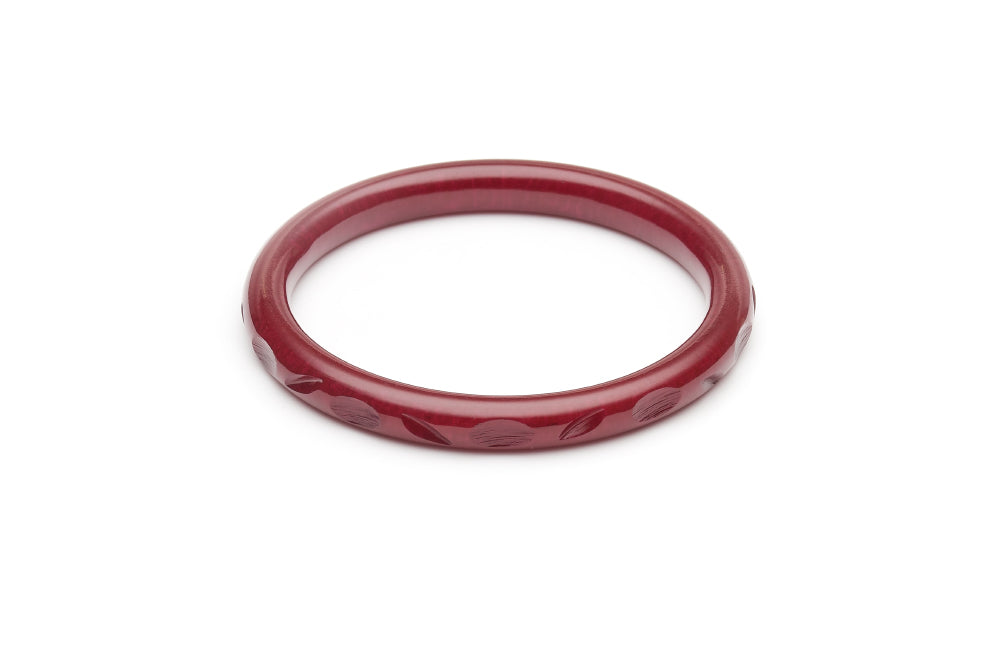 Narrow Golden Burgundy Fakelite Duchess Bangle