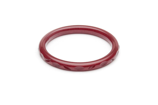 Narrow Golden Burgundy Fakelite Duchess Bangle