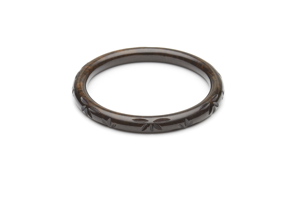 Narrow Golden Night Fakelite Duchess Bangle