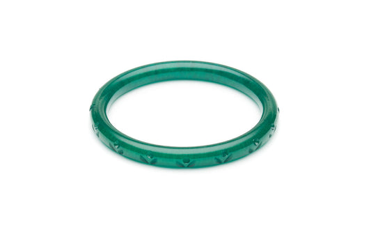 Narrow Golden Moss Fakelite Duchess Bangle