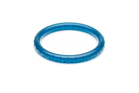 Narrow Golden Teal Fakelite Duchess Bangle