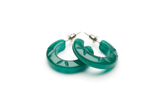 Golden Moss Fakelite Earrings