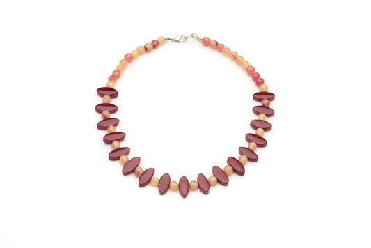 Golden Burgundy Fakelite Necklace