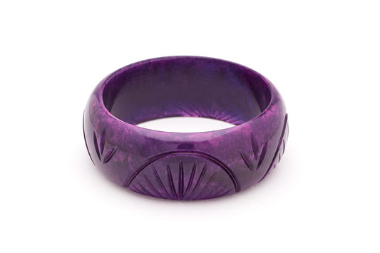 Wide Deep Purple Fakelite Bangle