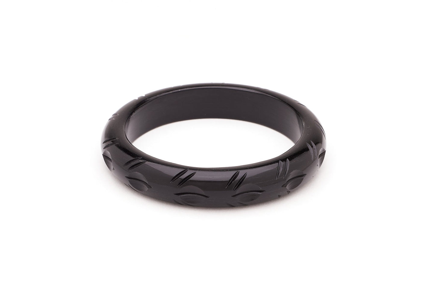 Midi Black Fakelite Bangle
