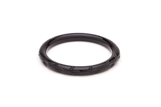 Narrow Black Fakelite Bangle
