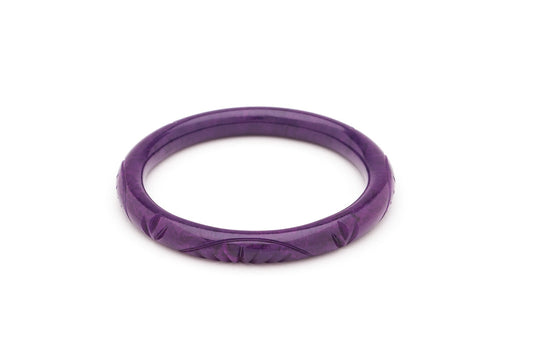 Narrow Deep Purple Fakelite Bangle