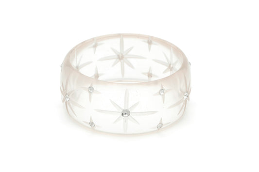 Extra Wide Clear Starburst Bangle