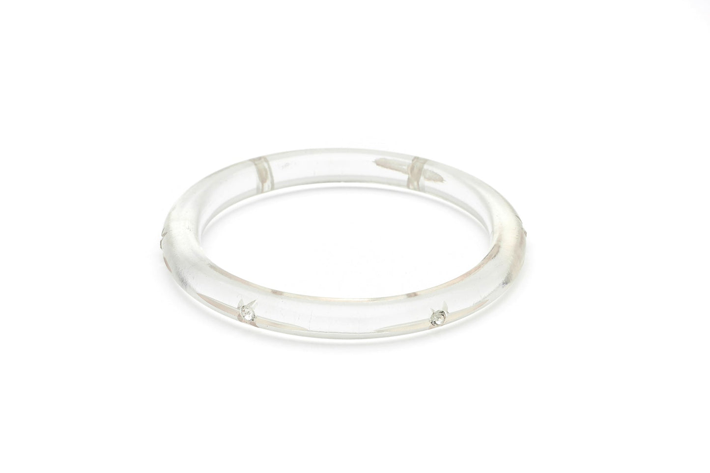 Narrow Clear Starburst Bangle