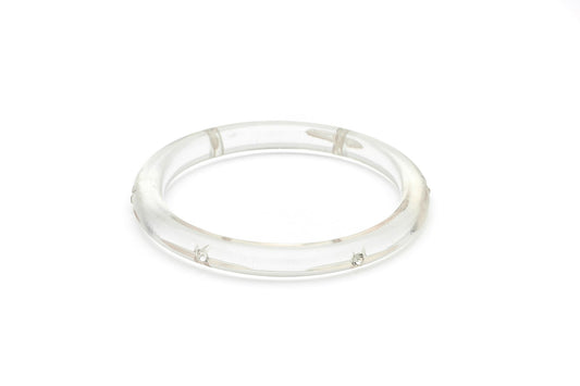 Narrow Clear Starburst Bangle