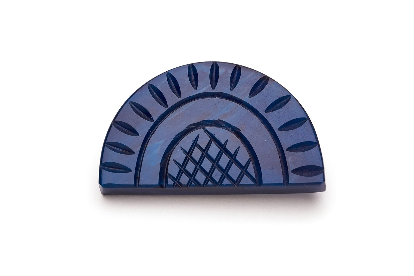 Navy Fakelite Brooch