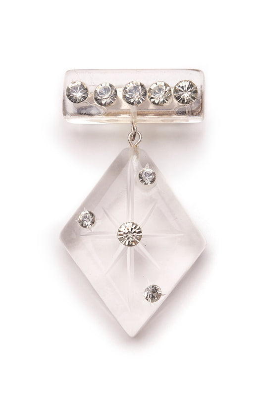 Clear Starburst Brooch