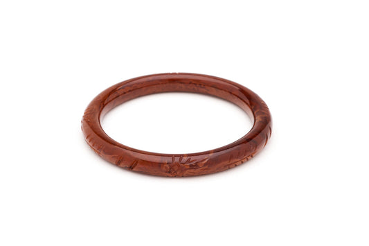 Narrow Brown Fakelite Bangle