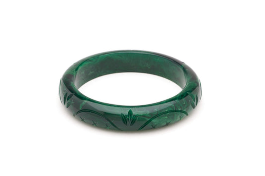 Midi Deep Green Fakelite Bangle