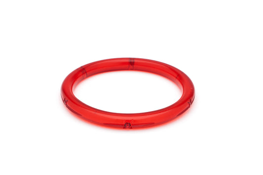 Narrow Starburst Bangle Clear Red