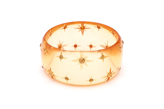 X Large Starburst Bangle Gold Clear