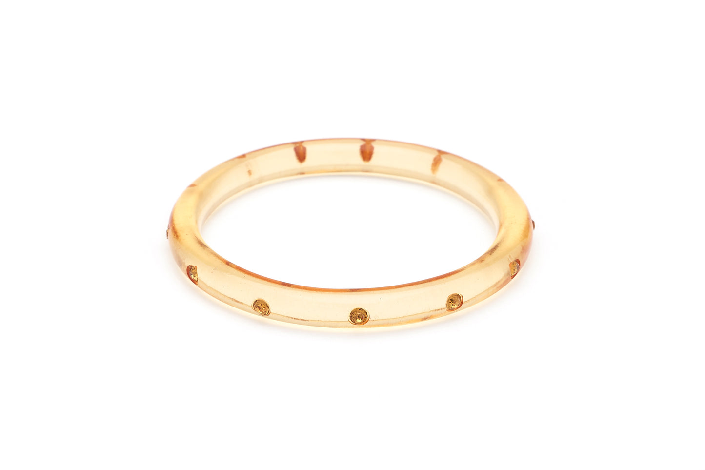 Narrow Starburst Bangle Gold Clear