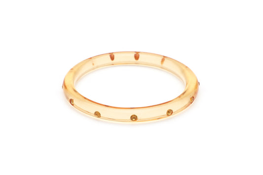 Narrow Starburst Bangle Gold Clear