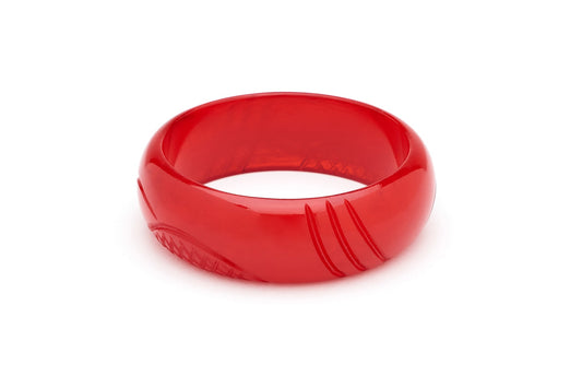 Wide Wine Fakelite Bangle
