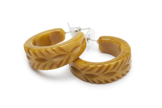 Banoffee Fakelite Hoop Earrings
