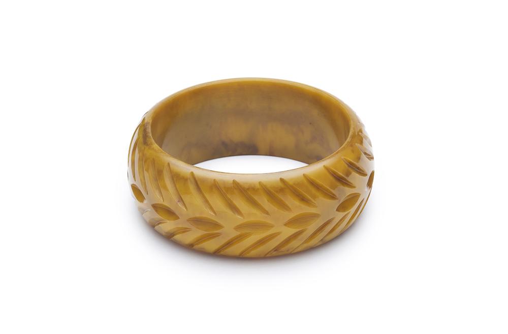 Wide Banoffee Fakelite Bangle