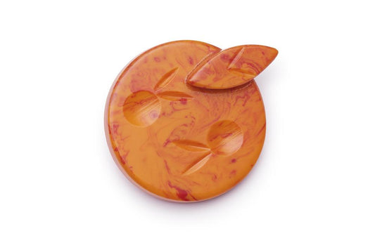 Blood Orange Fakelite Brooch