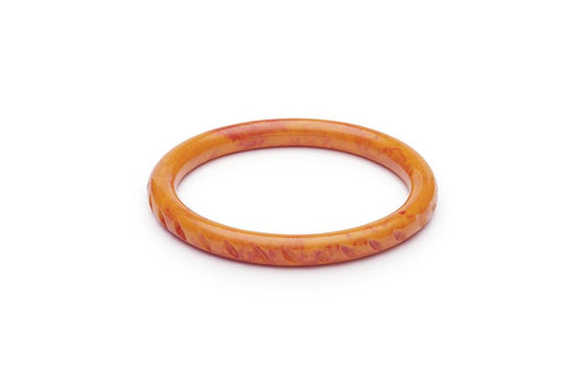 Narrow Blood Orange Fakelite Bangle