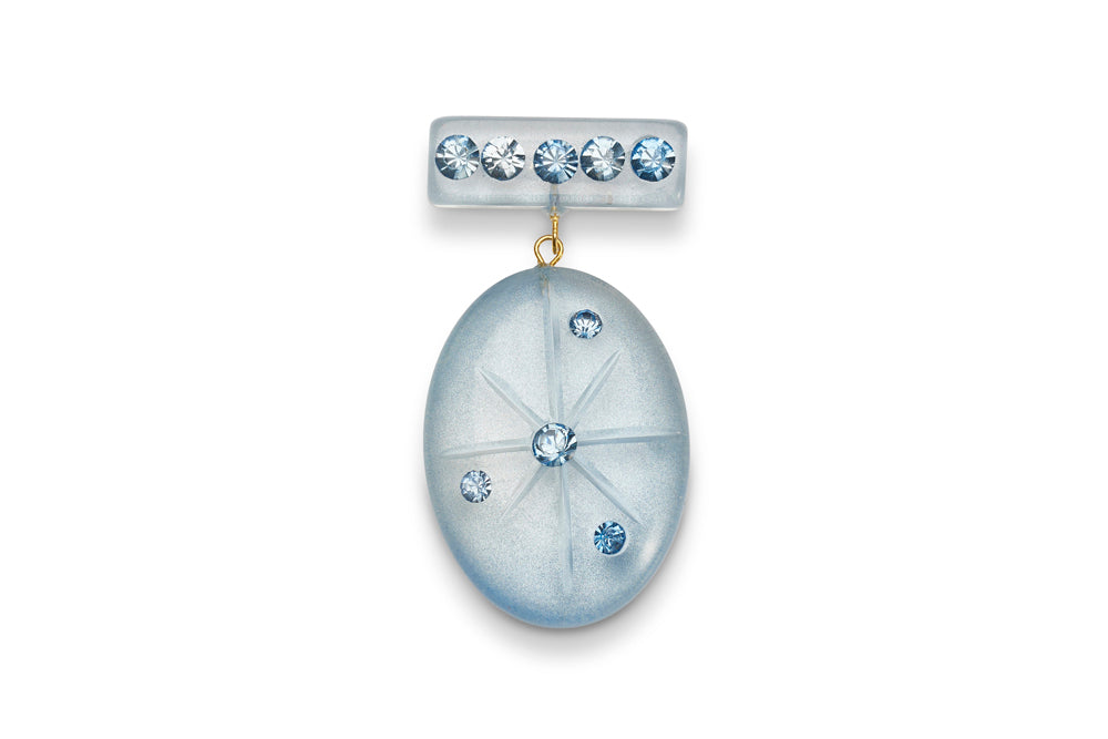 Gold Bangle with Baby Blue Diamantes