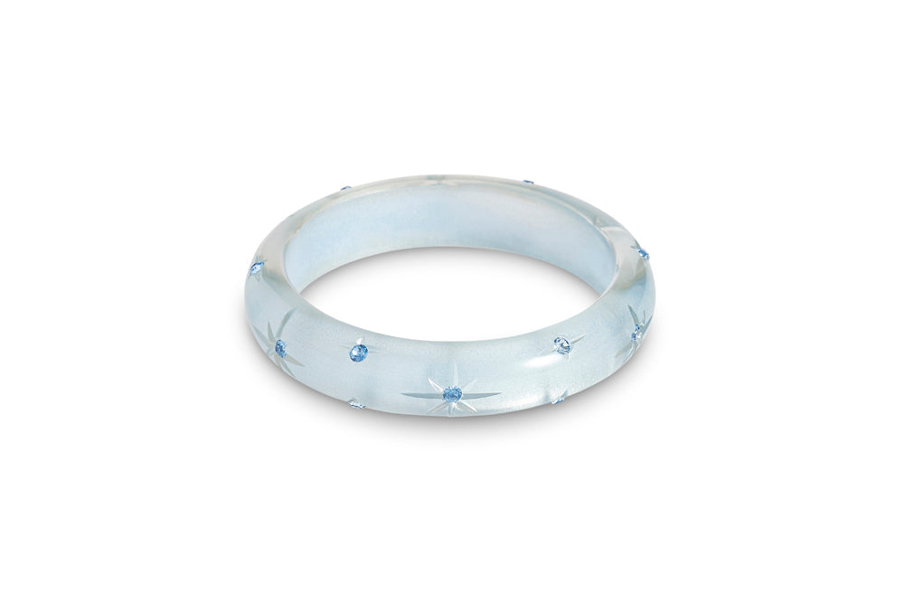 Midi Baby Blue Moonglow Bangle