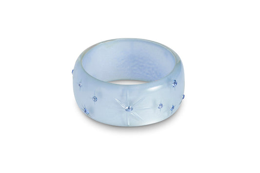 Extra Wide Baby Blue Moonglow Bangle