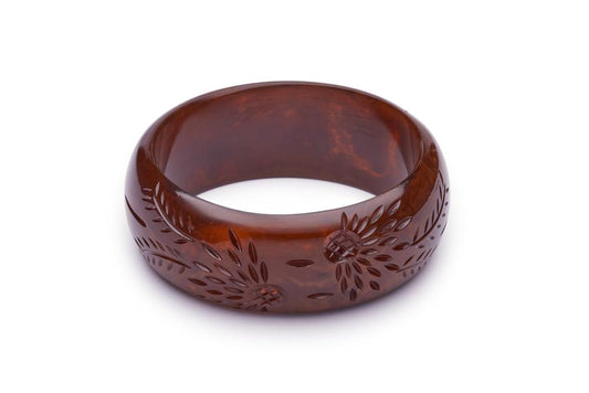 Wide Brown Fakelite Duchess Bangle