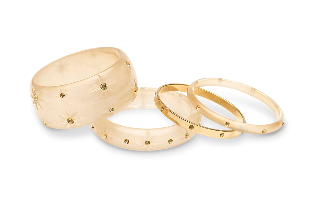 Narrow Champagne Moonglow Bangle