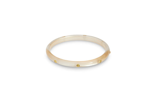 Narrow Champagne Moonglow Bangle
