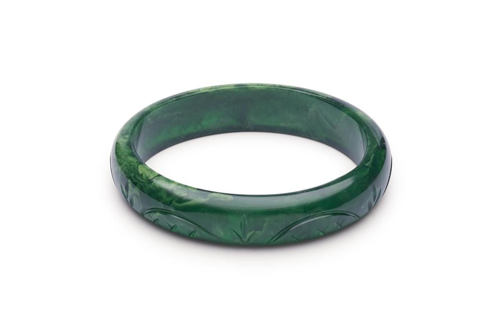 Midi Deep Green Fakelite Duchess Bangle