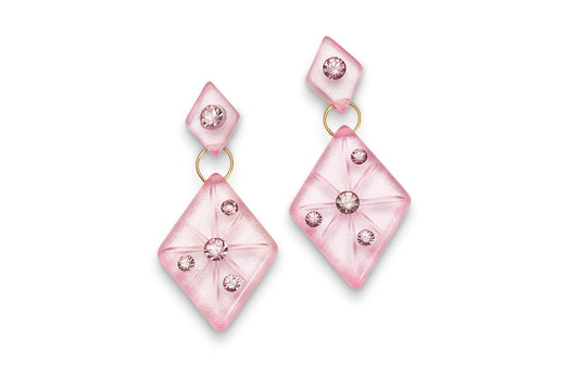 Dusty Pink Moonglow Starburst Earrings