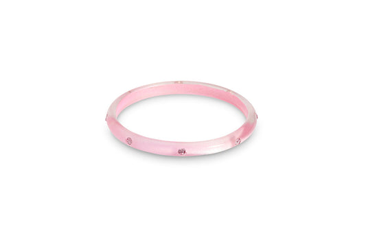 Narrow Dusty Pink Moonglow Bangle