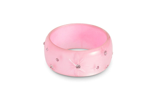 Extra Wide Dusty Pink Moonglow Bangle